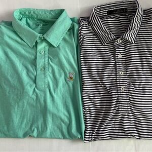 Golf Polo Shirt Men’s Lot Of Two Size Xl‎ Ralph Lauren Straight Down Winged Foot